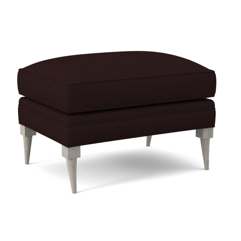 Repose-pieds rectangulaire 28 po Perry, Acajou Margaret, Bisque
