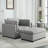 Linen 50" Wide Oversized Armchair with Ottoman-236306651