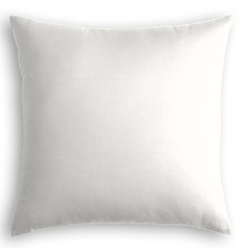 Linen Reversible Pillow Cover, Light Beige, Down, 16" x 16"