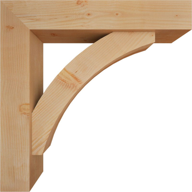 Thorton Block Bracket with Offset Brace, 36 x 36, 7 1/2"W Douglas Fir (Smooth)