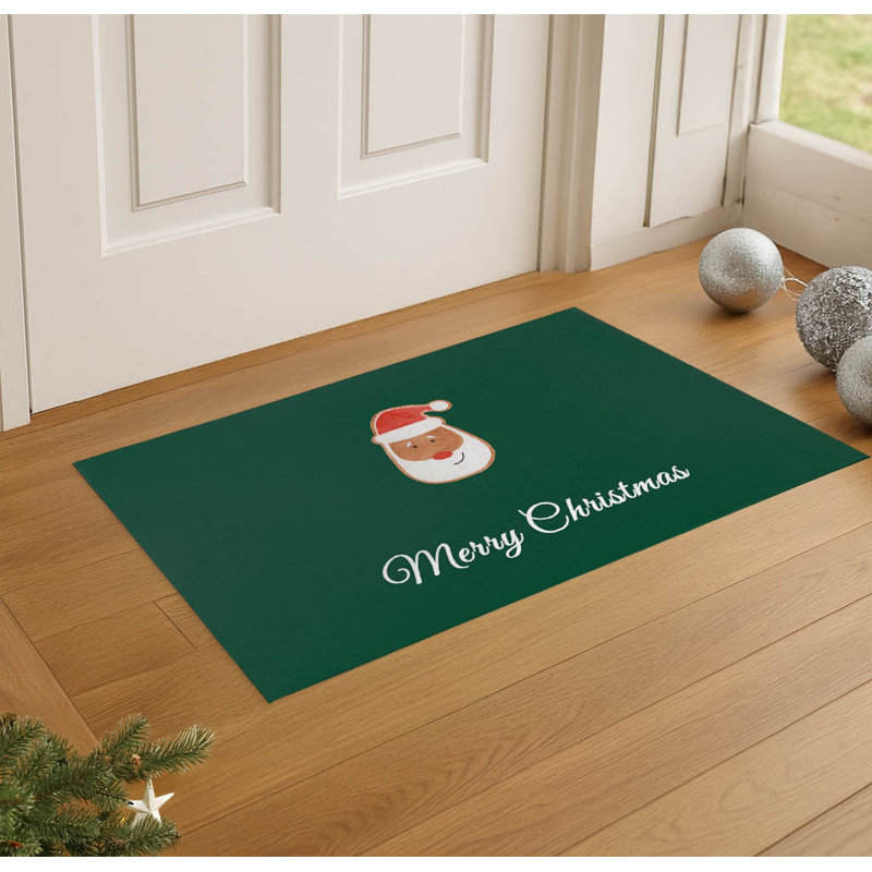Paillasson Merry Christmas, Evergreen, L 60 po x L 84 po