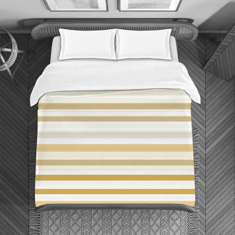 Housse de couette en microfibre , Housse de couette pour lit simple, Or