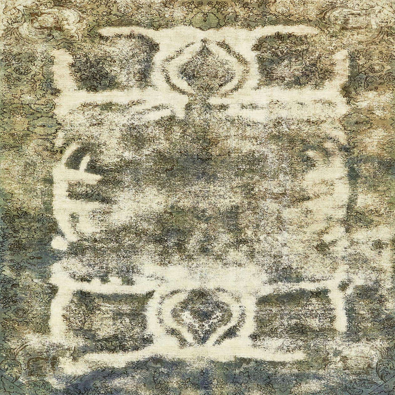 Tapis abstrait moderne 560, Carré 4 pi