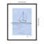 «Indigo Boat 47» par Elena Ristova, reproduction d'art encadrée sur bois-100159816-100159817