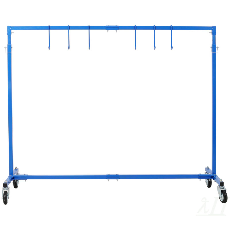 Séchoir à peinture à hauteur ajustable, support de peinture mobile pour carrosseries avec 6 crochets