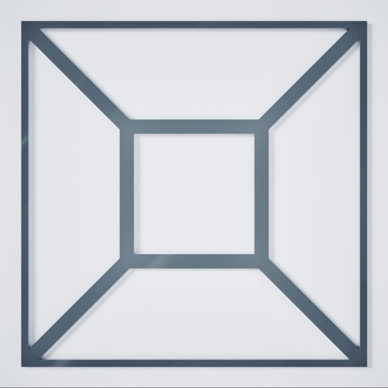 Panneaux muraux décoratifs en acrylique Marion, moyen, l 15 3/8 po x H 15 3/8 po x T 1/8 po, gris foncé, Gris foncé