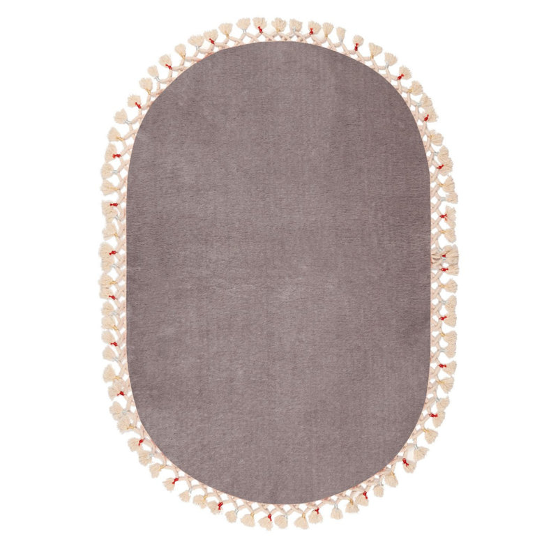 Tapis pour salle de bain Adia, L 24 po x L 39 po, gris