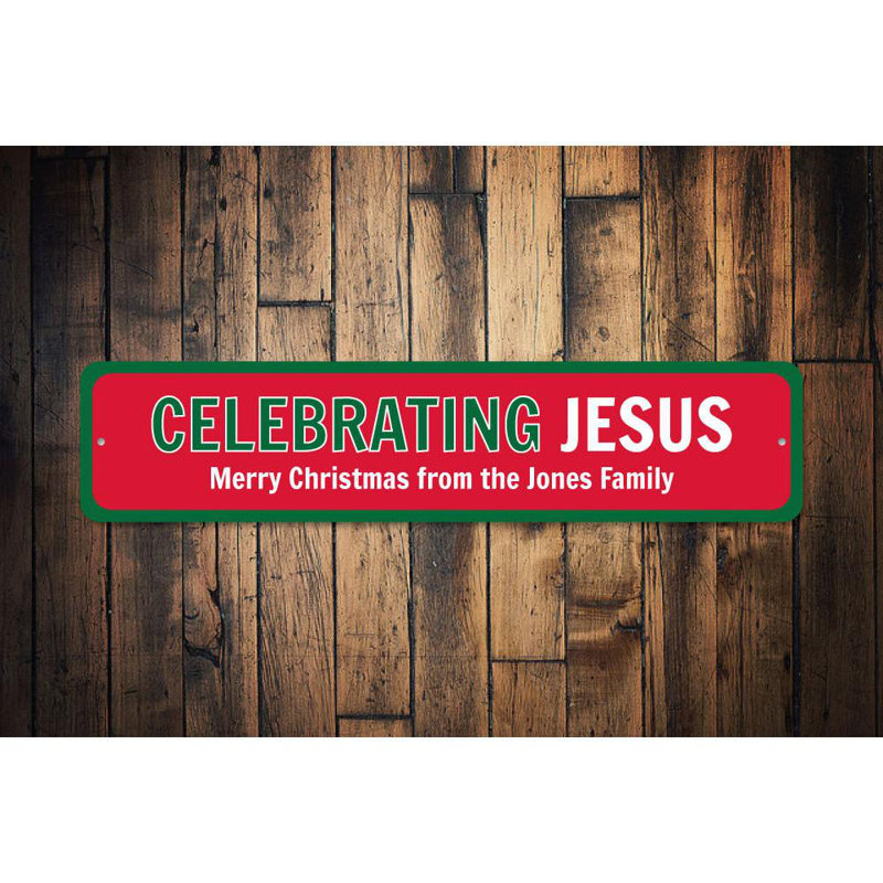 Panneau en aluminium «Celebrating Jesus», H 6 po x l 24 po x P 0,06 po