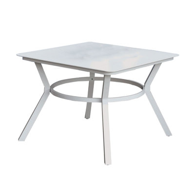 Table de patio en aluminium avec pieds évasés Plank