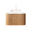 Meuble-lavabo mural de 24 po avec lavabo en cristal, armoire naturelle, facile à entretenir, lavabo de conception moderne, tiroir, grand espace de rangement-1580237920-1580237949-1580237950