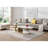 Modern Nesting Coffee Table Set Of 2 End Table For Living Room, Oval And Round Table Set