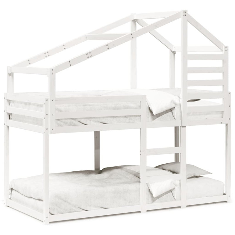 Solid Wood Bed Frame, White