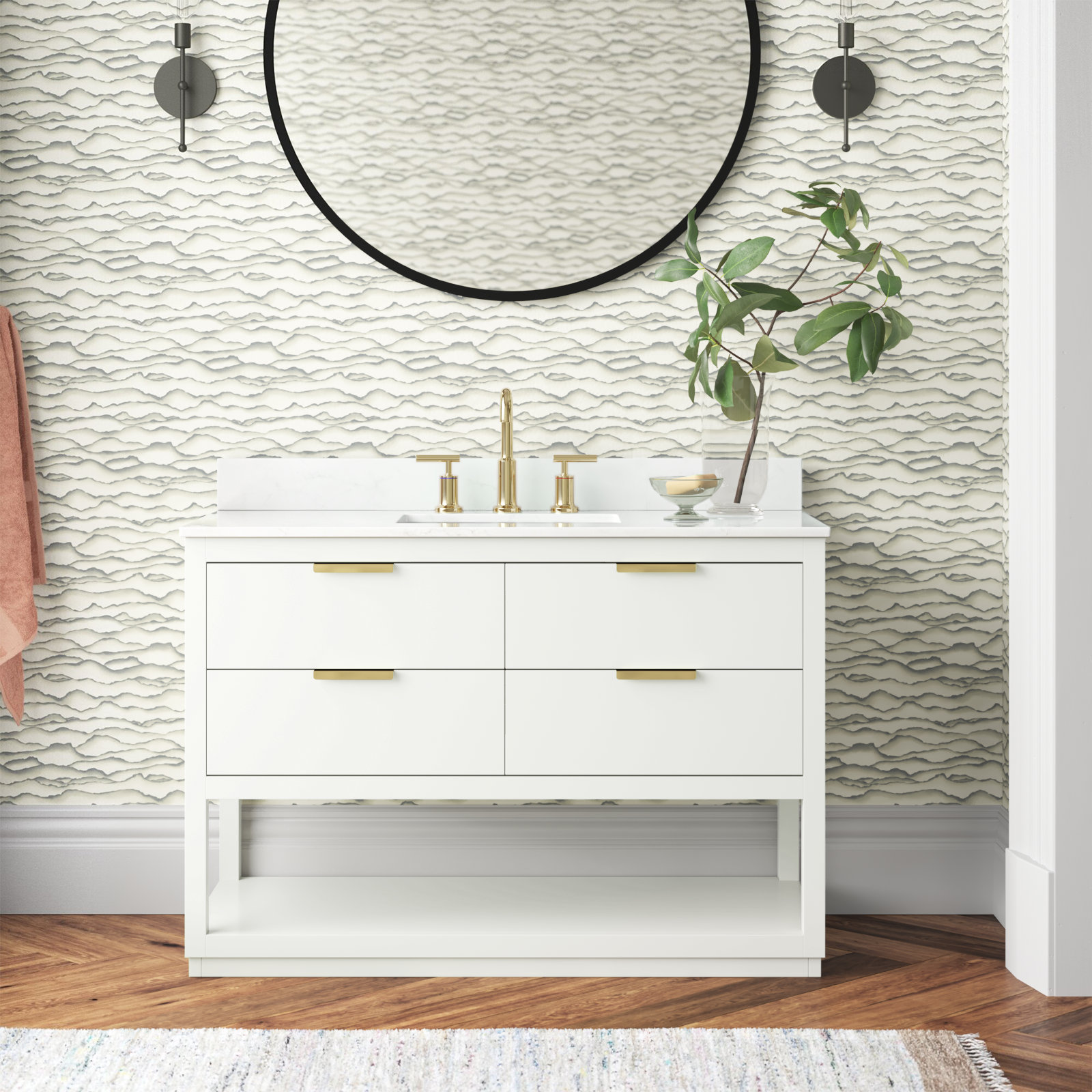 Felicity 48'' Single Bathroom Vanity, White