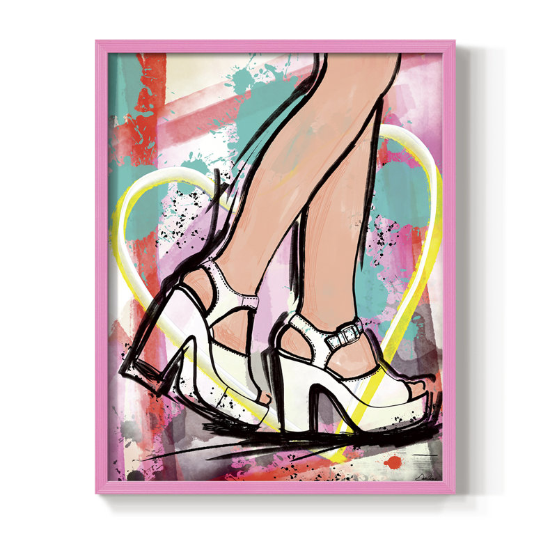 Pop Glam Platform Framed Print - Solid Wood