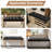 Outdoor Bench Seat Cushion，Features a non-slip sole，a hidden zipper，Patio Chair Cushions,36*14*4 in,black-316784541-319379651