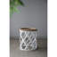 Table d'appoint 23 "blanc vieilli, élégant, en bois de sapin, 19,7 x 19,7 x 23 po, 9,9 lb, table d'appoint traditionnelle américaine, 19,7 x 19,7 x 23, style rustique