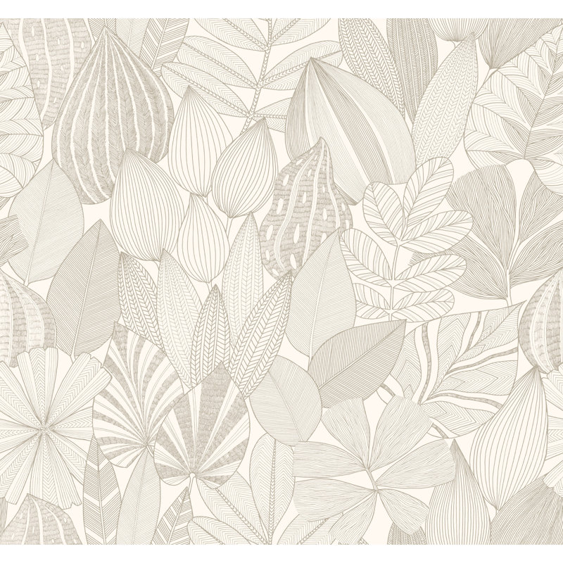 Mathias Green Botanical Wallpaper, Tan