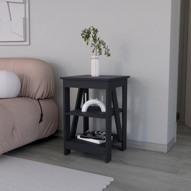 Side Table Rossville, Living Room, Black, Black