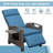Henry Outdoor Adjustable Resin Wicker Lounge Chair with Flip Table-1218983465