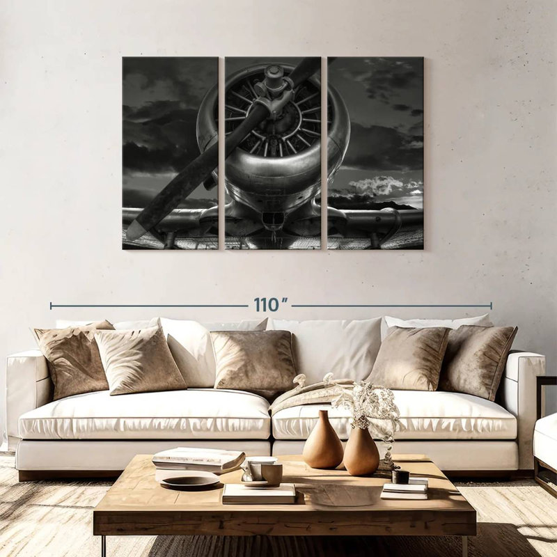 Mehar Dark Propeller, 48" H x 74" W