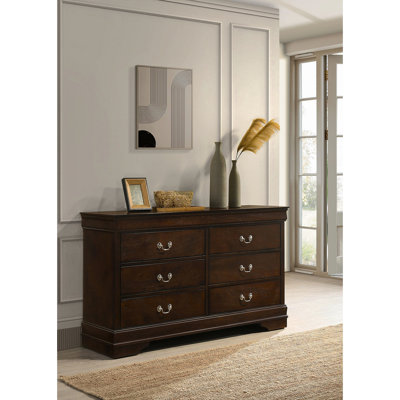 Frances Cappuccino 6-Drawer Dresser