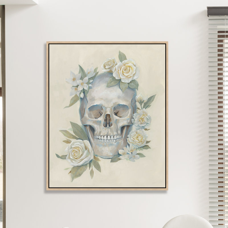 Floral Skull Painting by Richard Ryder