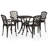 Menyauthe Round 4 - Person Aluminum Dining Set-1538657078
