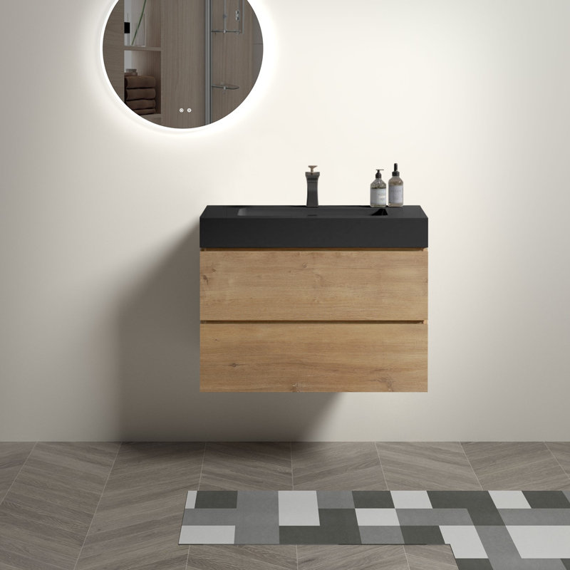 Wall Mounted With Solid Surface Top, 30 Inch