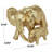 Gracie-Lee Polystone Elephant Gold Decorative Sculpture
