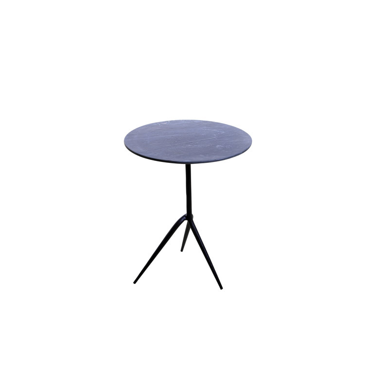 Glacier 18" Accent Table with Lava Marble