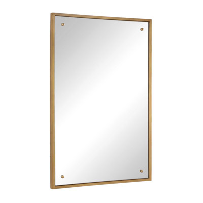 Decorative Rosettes Floating Reversible Wood Wall Mirror