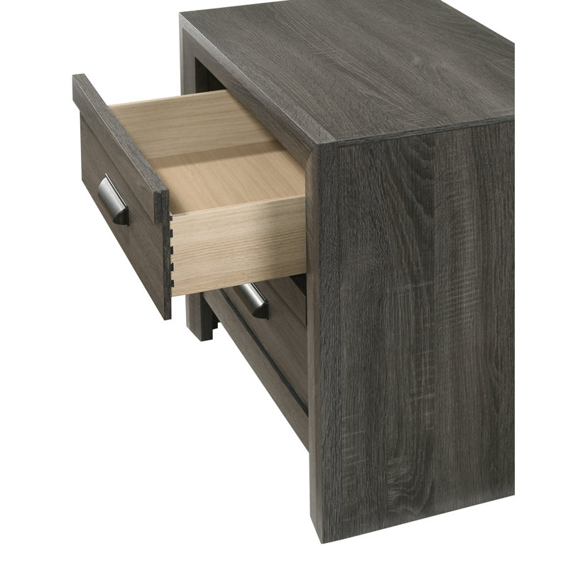 Table de bout de table de chevet contemporaine 1Pc avec deux tiroirs de rangement