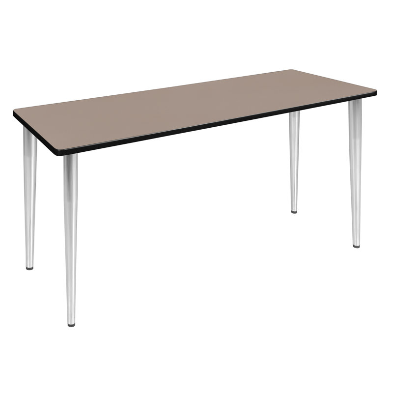 Plateau de table de formation Kahlo, pieds fuselés, Chrome, Gris, H 29 po x L 60 po x l 24 po