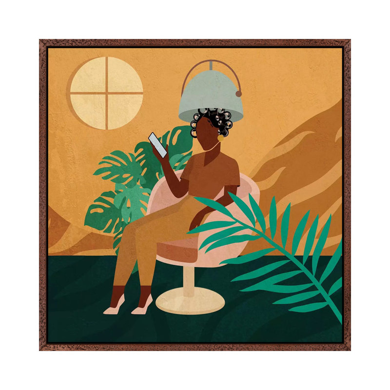 Salon No. 3 by Domonique Brown - Print on Canvas, 66.04 cm H x 66.04 cm W, Classic Brown Wood Framed Canvas
