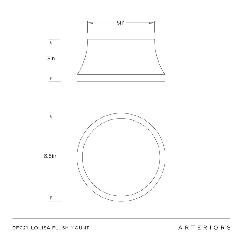 Louisa 1 - Light LED Flush Mount, English Bronze