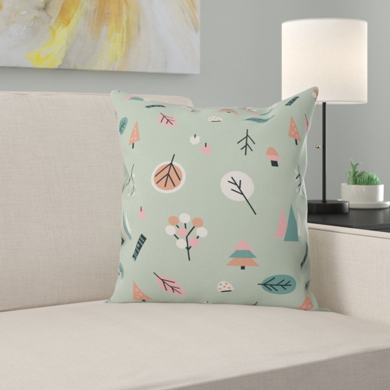 Coussin décoratif forêt scandinave summer mareike boehmer, 16 po x 1 po