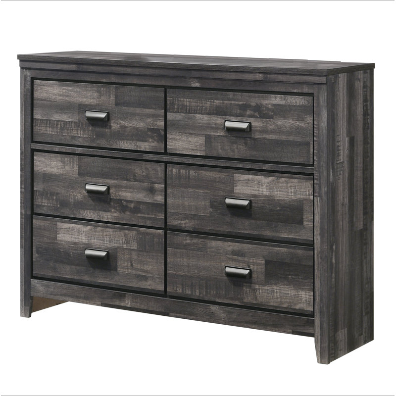 Mobilier de chambre à coucher 1 tiroir 1 pièce Rustic Contemporary, Brun antique