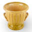 Mustard Ceramic Planter With Ribbed Design