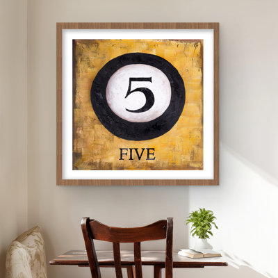 Billiard Ball No5 - Typo & Symbols Office, reproduction encadrée