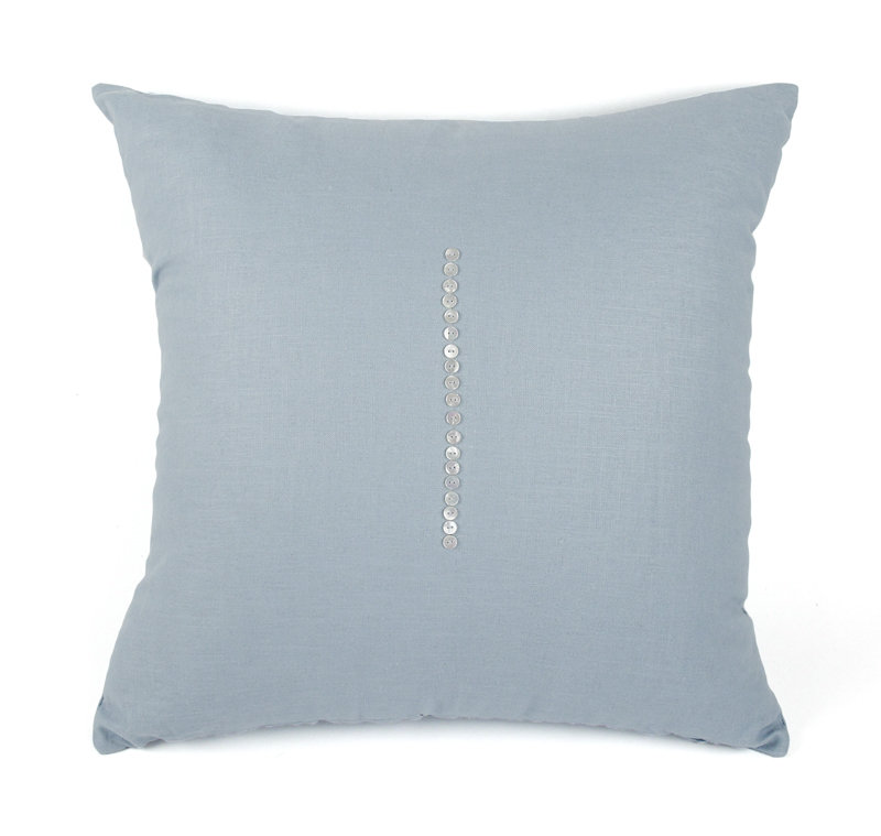 Linen Square Pillow Cover & Insert, 20" x 20", Sky Blue