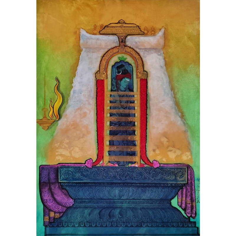 Shri Kalahastheeswara - Shiva | Acrylic Colours| By Dhanu Andluri