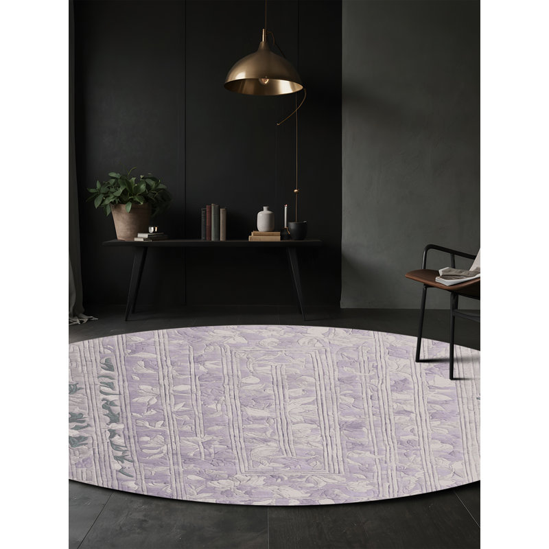 Machine Washable Beige Area Rug, Round 7'