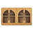 Retro Style 4-Door Arched Storage Sideboard With Glass, Adjustable Shelves, Natural Wood, Multifunctional Buffet Cabinet, Shape, Look,