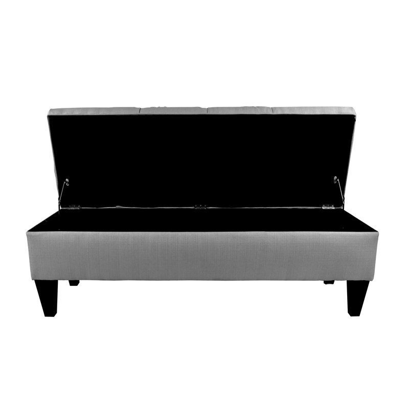 Banc de rangement rembourré Conyer, Gris