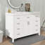 Meuble-lavabo de 48 po avec lavabo intégré, lavabo simple avec 2 portes, 8 tiroirs et fermeture silencieuse-677140741