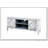 Mirrored TV Stand Mirror Doors with Open Storage