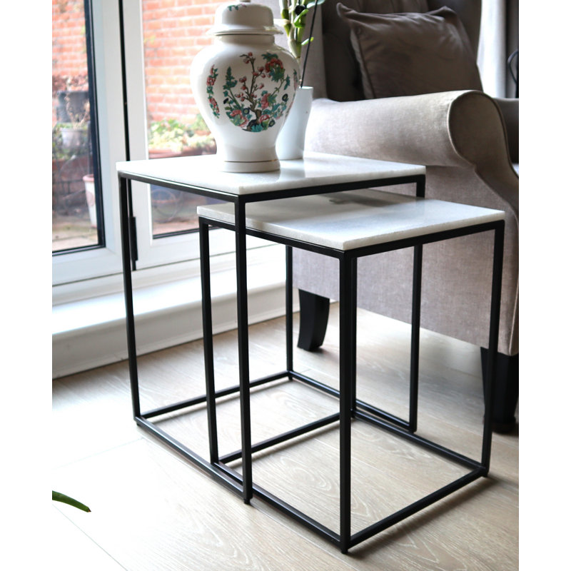 Debbra Sled Nesting Tables, Black