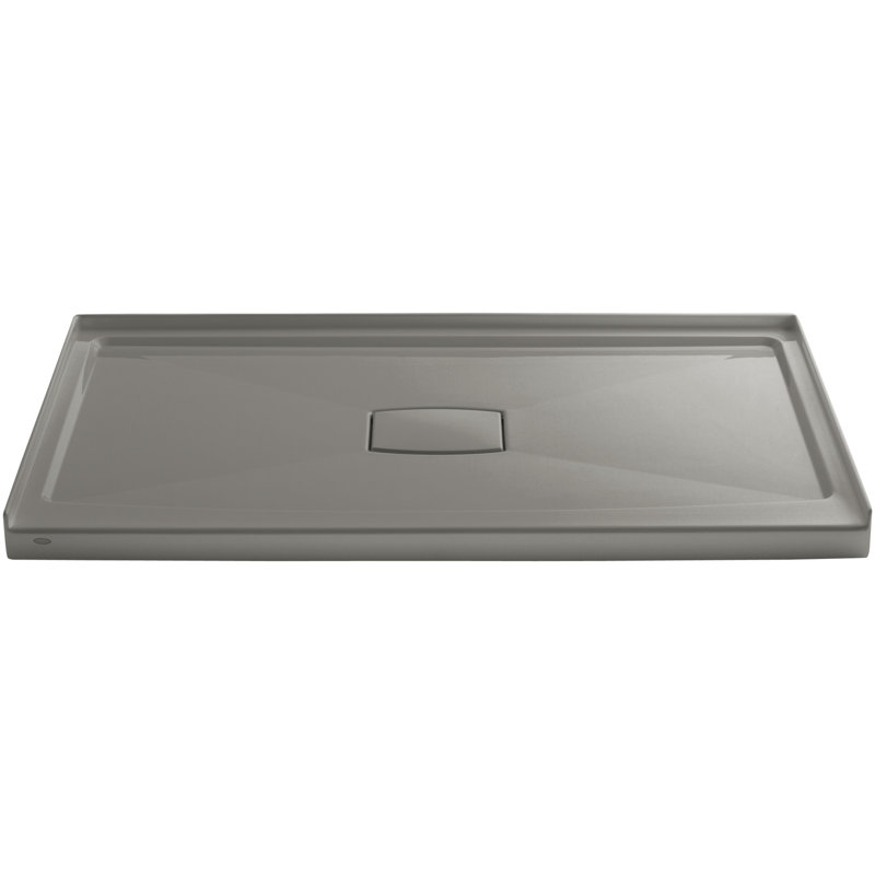 Archer 60" x 36" Single Threshold Center Drain Shower Base, Cashmere