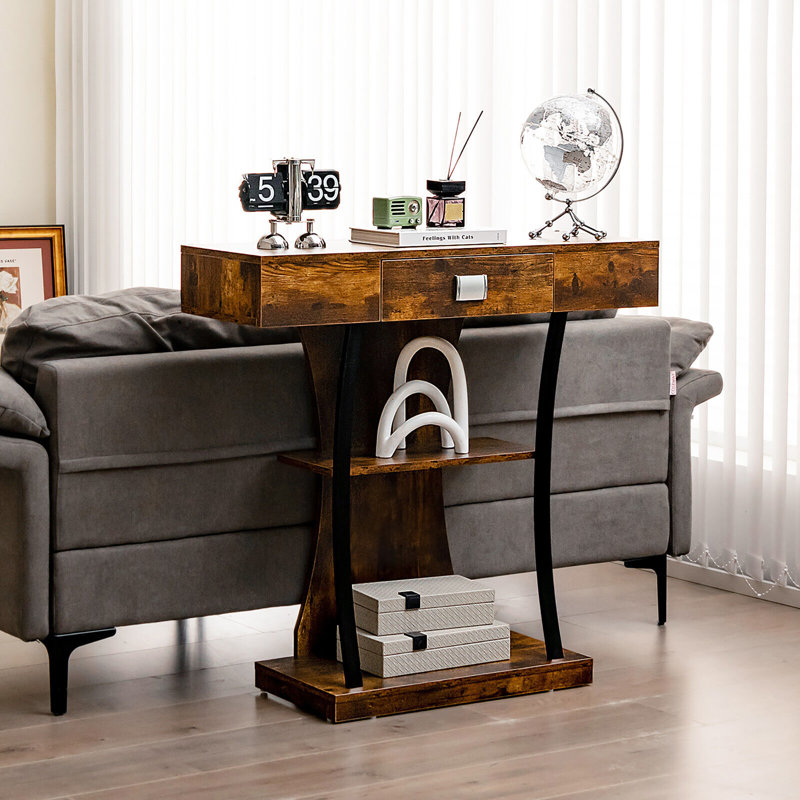 Console Nandita, Brun rustique