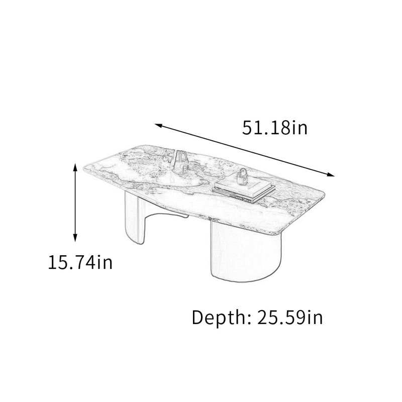 Merrin, H 15,74 po x L 51,18 po x l 25,59 po, Blanc / Taupe, Noir